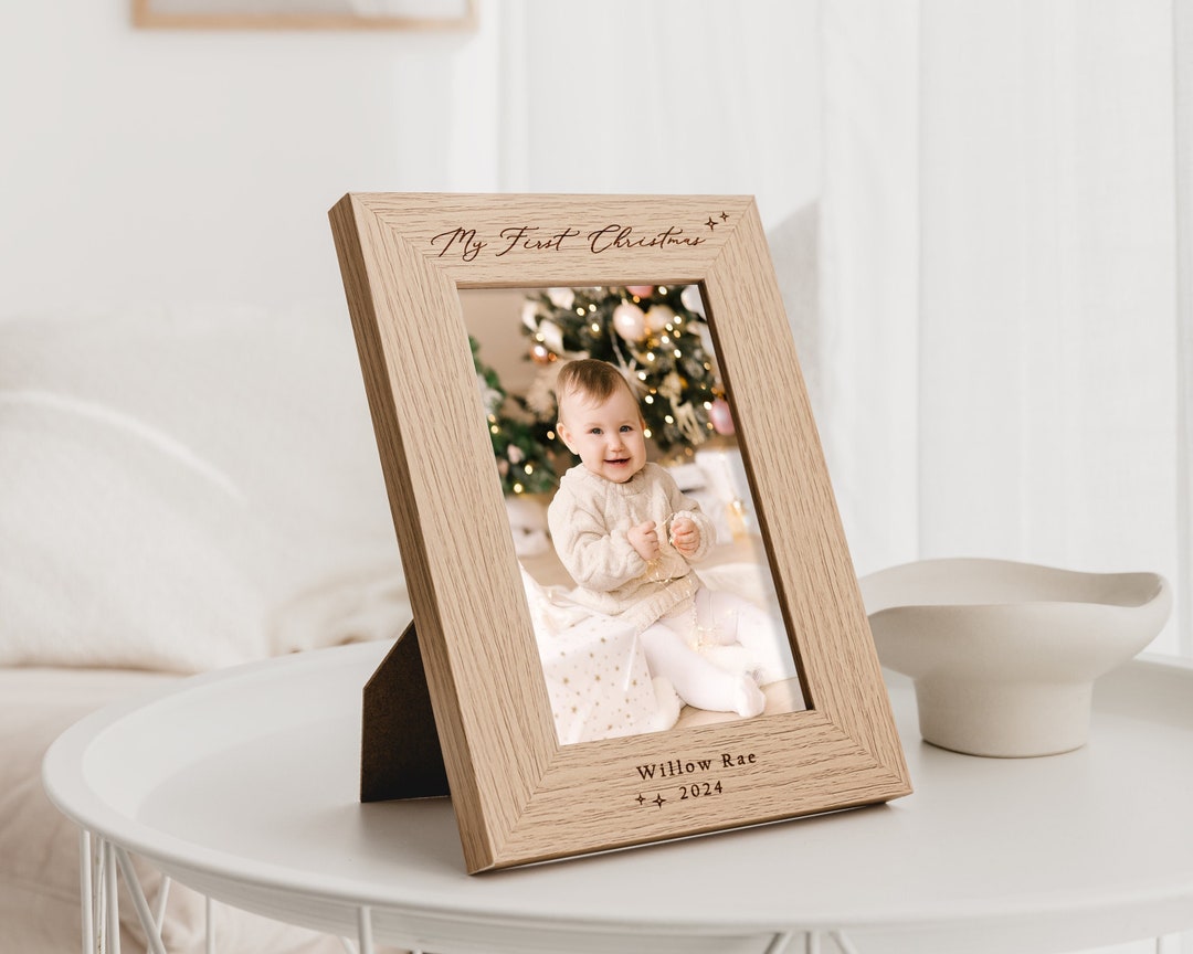 Baby's First Christmas Photo Frame | Babys First Christmas Gift | Babys ...