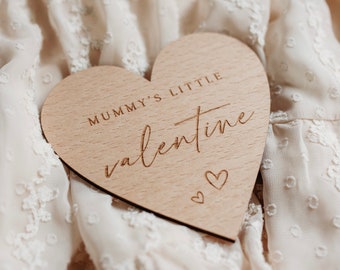 Personalised Engraved Baby's First Valentine's Day Plaque | Keepsake Gift | Wooden Baby Gift | Social Media Photo Prop | Mummy's Valentine