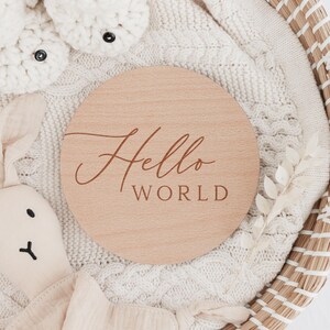 Baby Milestone Disc Set | Hello World Milestone Cards | Newborn Gift ...