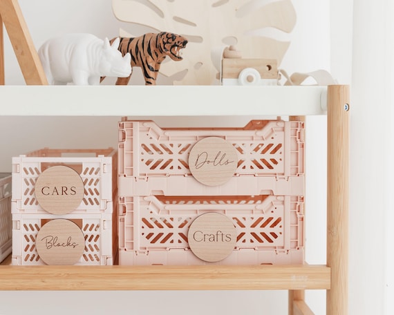 Toy Wooden Labels | Wooden Toy Storage Labels | Playroom Storage Tags | Playroom Nursery Organisation | Trofast Labels | Toy Storage