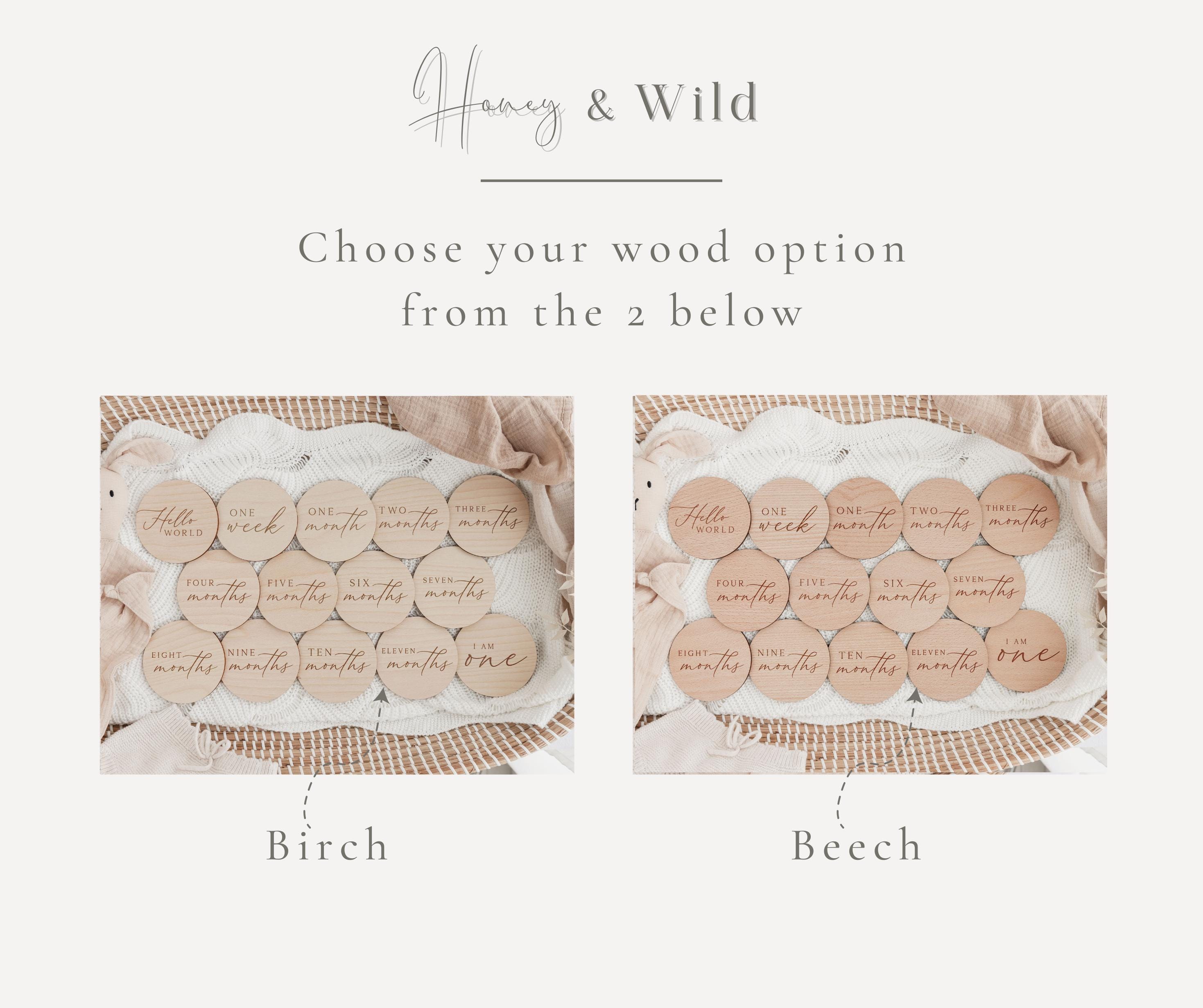 Baby Milestone Disc Set | Hello World Milestone Cards | Newborn Gift ...