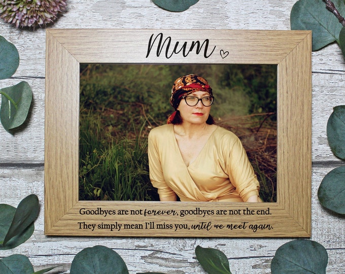Memorial Picture Frame | Engraved | Mum Dad Grandma Grandad | Remembrance Photo Frame