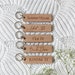 Personalised Oak Key Ring | Rustic Cherrywood Key Fob | Custom Hotel / Holiday Lets Beech Wooden Keyrings | Grandad's Shed | Dad's Man Cave