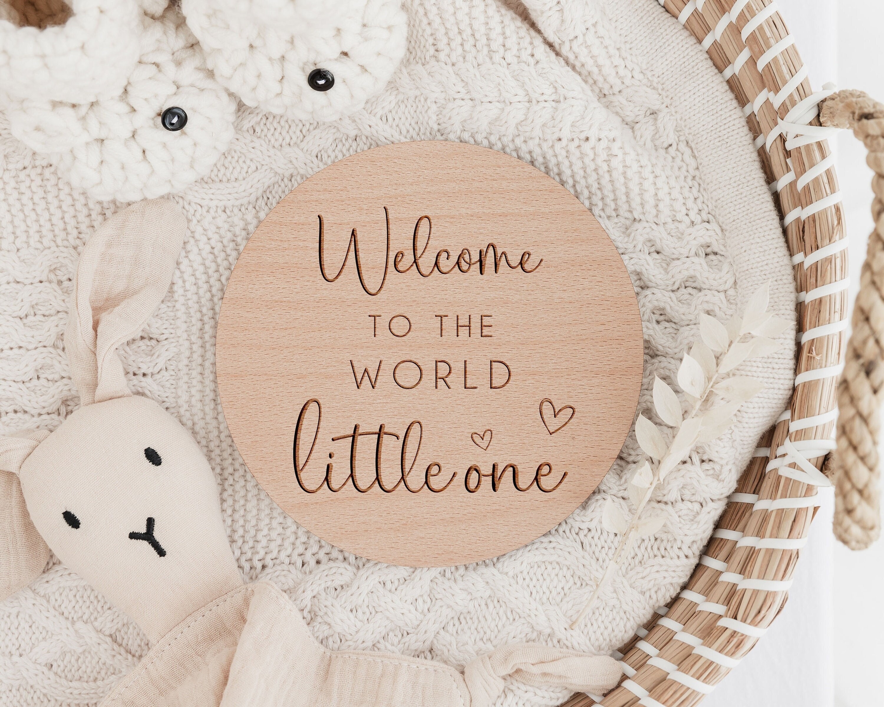 Baby Arrival Sign | Welcome to the World | Hello World L Engraved Name ...