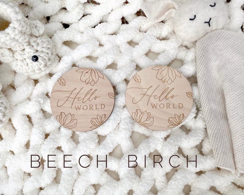 Baby Milestone Disc Set | Hello World Milestone Cards | Newborn Gift ...
