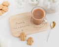 Mum Gift | Wooden Tea & Biscuits Tray for Mum, Mam, Mom, Mummy, Mammy, Mommy | Mother's Day Gift | Mum Birthday