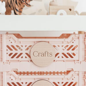Baby Children's Nursery Toy Wooden Labels | Wooden Storage Labels | Playroom Storage Tags | Playroom Nursery Organisation | Trofast Labels image 3