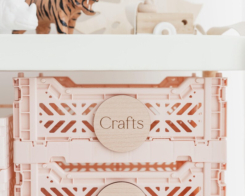 Baby Children's Nursery Toy Wooden Labels | Wooden Storage Labels | Playroom Storage Tags | Playroom Nursery Organisation | Trofast Labels image 3