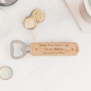 First Father&#39;s Day as My Daddy Wooden Bottle Opener | Father&#39;s Day Gift For Daddy Grandad | Gift For Him | Beer Bottle Opener