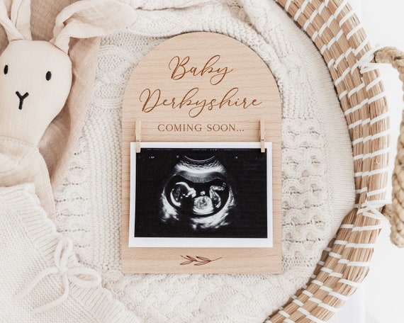 Cartel De Madera Hello World Para Bebés - Personalizable, Ideal Para Anunciar Nacimiento Y Decoración