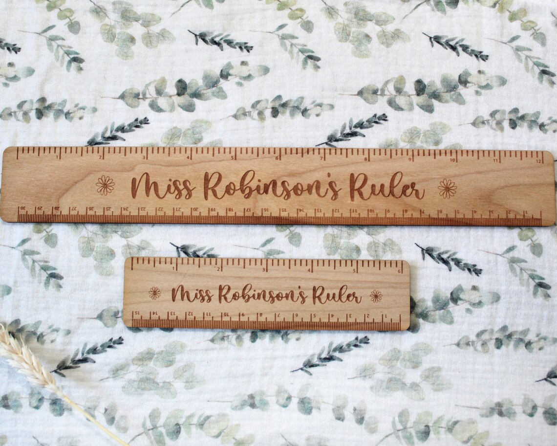 Personalised Ruler Teacher Gift Wooden Ruler Gift For Etsy