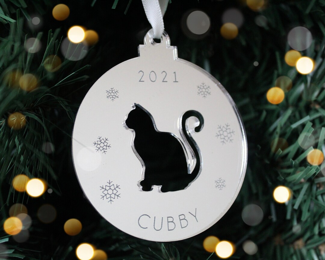 Personalised Cat Christmas Tree Decoration Cat Christmas Pet Christmas