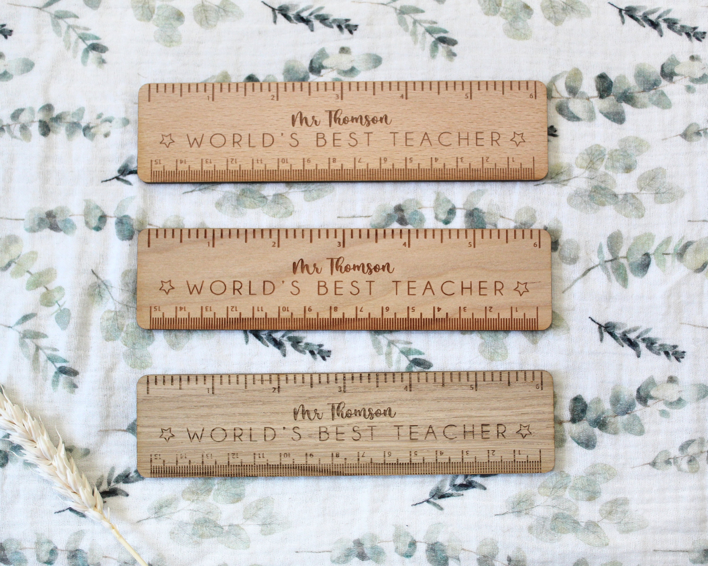 Personalised Ruler Teacher Gift Wooden Ruler Gift For Etsy