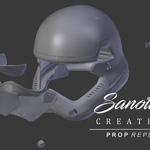 First Order Stormtrooper Helm 3D Datei für 3D Druck - The Last Jedi