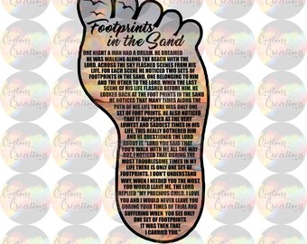 Footprints In The Sand Svg Etsy