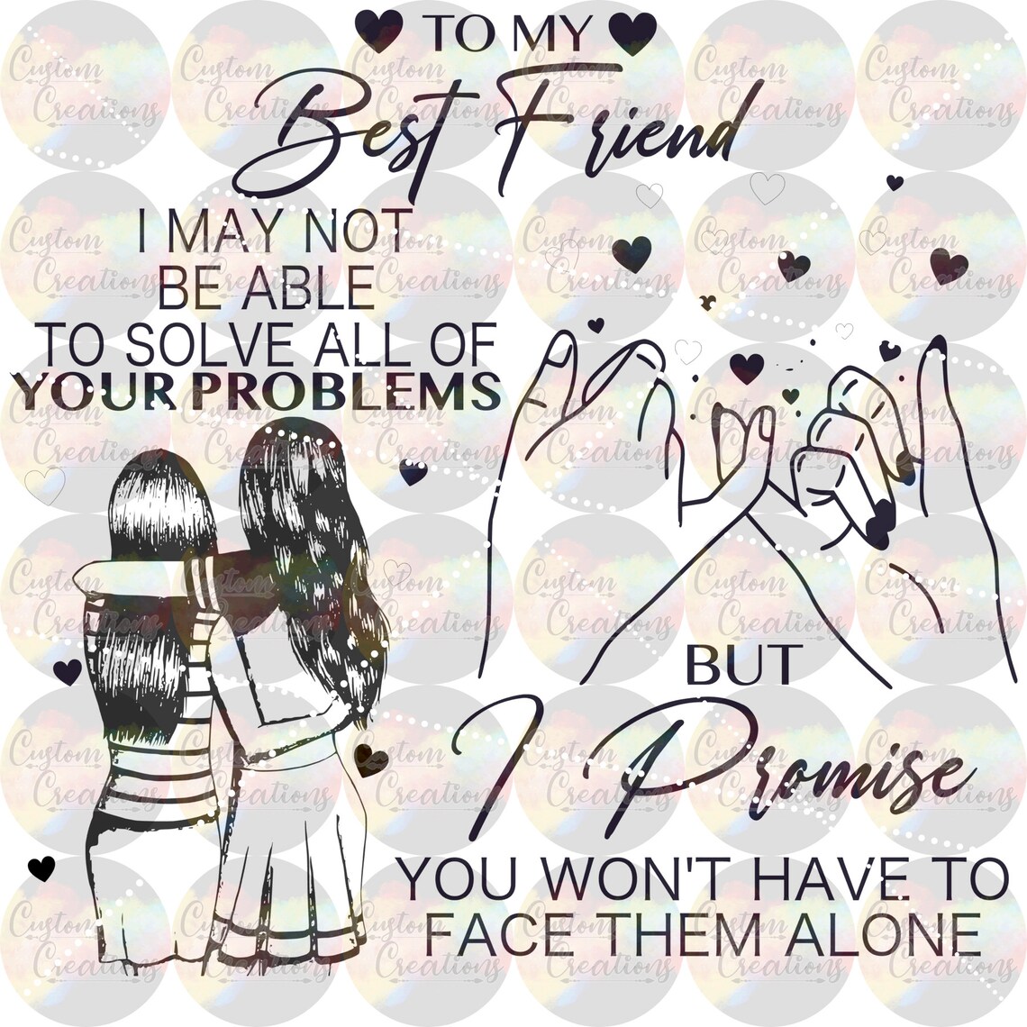 To My Best Friend I Promise Sublimation Transfer For Skinny Etsy