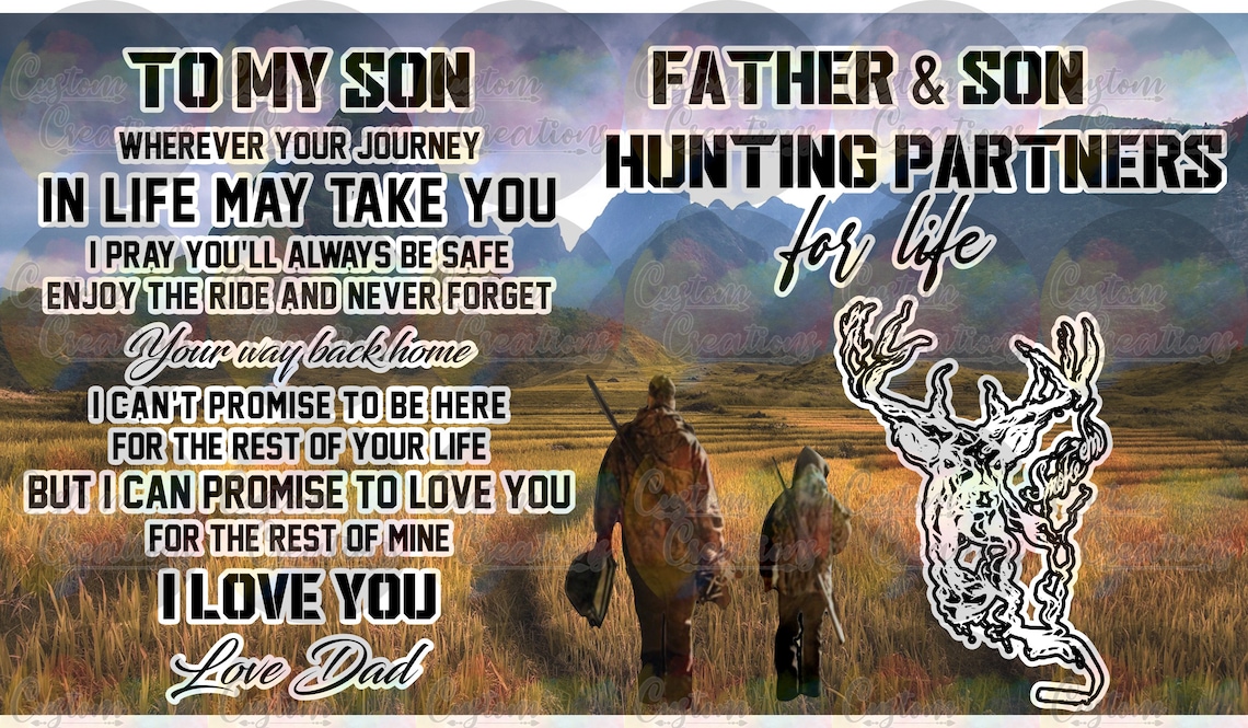 To My Son Father And Son Hunting Partner Quote Digital Etsy