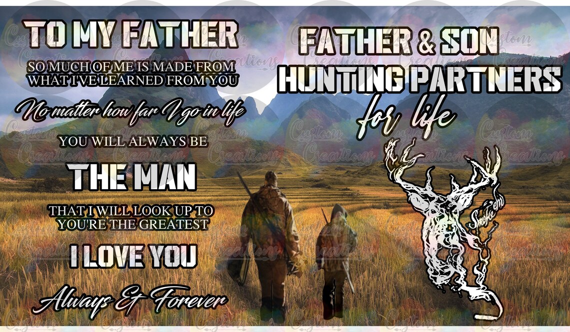Father And Son Hunting Partner Quote Digital Download File PNG Etsy