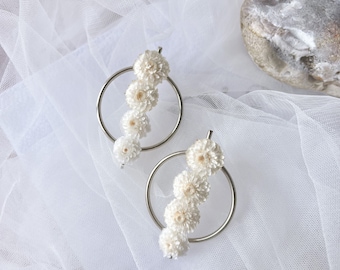Dried flower earrings
