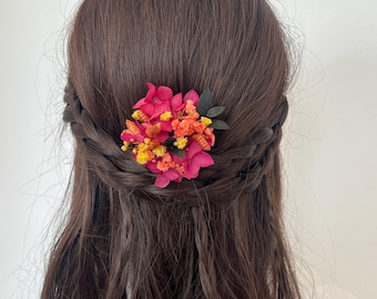 Colourful Flower Hair Pin, Floral Headpiece for Wedding Guests, Summer Wedding Hair Accessories, Boho Bridal Headpiece