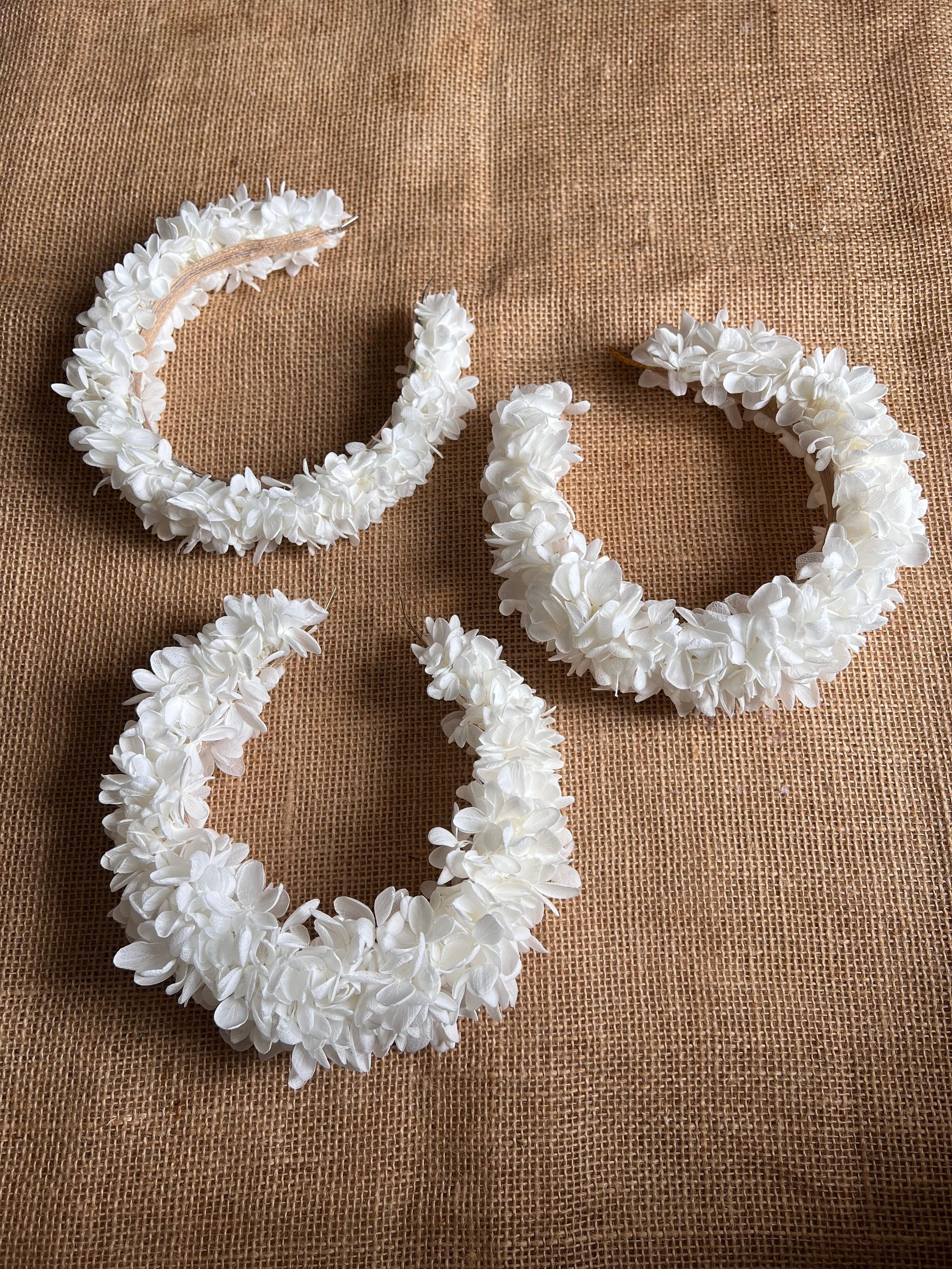 Handmade Real Flower Earrings, Dried Flowers, Boho Wedding Bridal Acce –  Casa & Flores