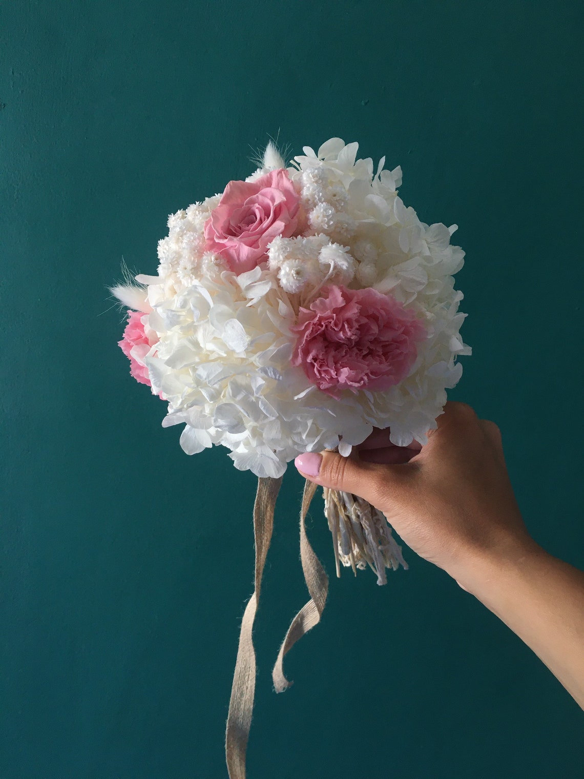 White Bridal Bouquet Real Flower Bouquet Princess Wedding Etsy