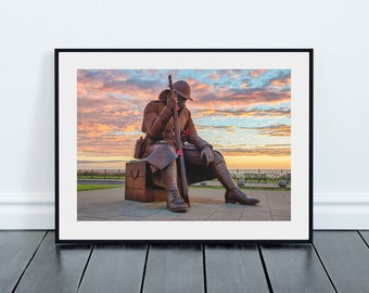 Tommy Seaham Print at Sunrise, World War One Soldier - County Durham