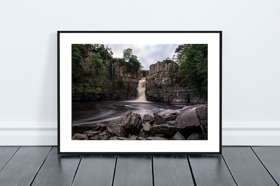 High Force waterfall Print on the River Tees, near Middleton-in-Teesdale, County Durham