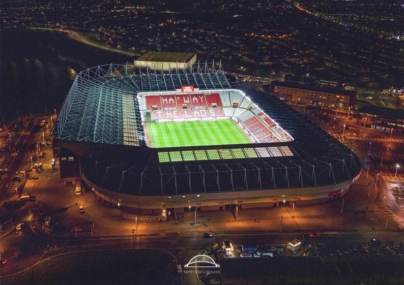Safc Display The Stadium of Light Print, Sunderland SAFC, Home to Sunderland AFC ...