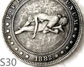Hobo nickel Sexy couple Morgan (30) copper coin