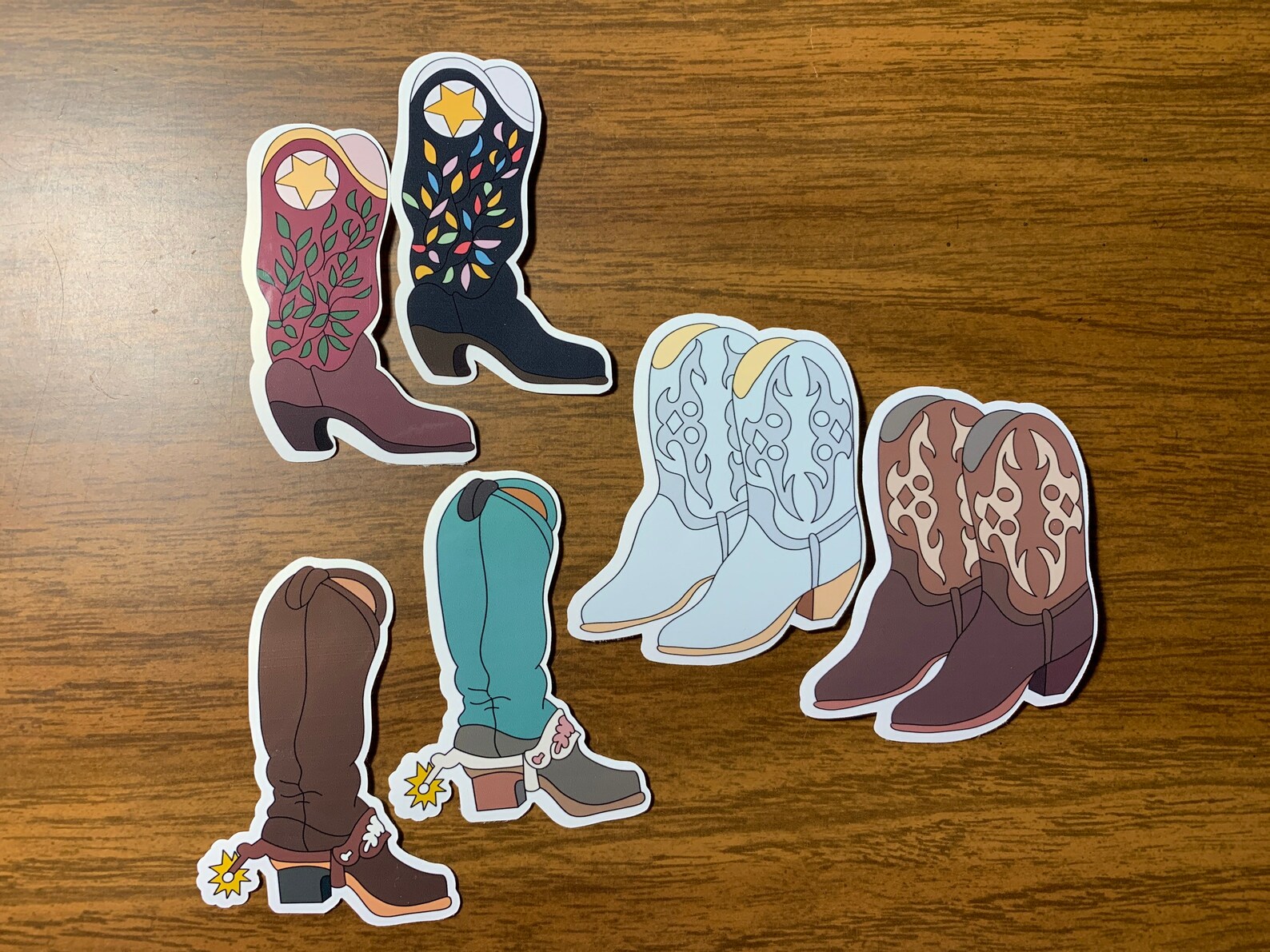 Cowboy Boot Stickers | Etsy