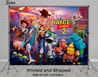 Toy Story Backdrop Birthday Party Event Backdrop Photography baby Birthday banner 5ft x 7ft Printed