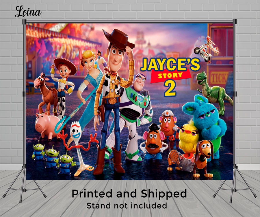 Toy Story Backdrop Vynil Printed backdrop Toy Story 4 Etsy