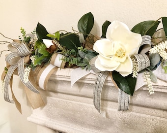 Garland, All year around garland, garland decor, Summer garland, Magnolia garland, Garland for mantel, Table centerpiece  hmdecorstore