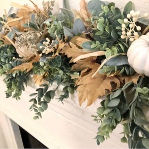 Fall Garland, Fall garland for mantel, Fall decor, Table centerpiece, Garland decor, Thanksgiving table Garland, belongs to hmdecorstore,