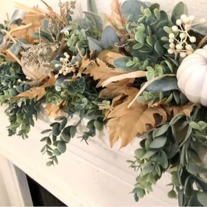 Fall Garland, Fall garland for mantel, Fall decor, Table centerpiece, Garland decor, Thanksgiving Garland, belongs to hmdecorstore