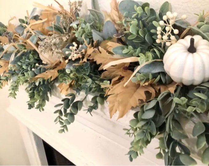 Fall Garland, Fall Garland for Mantel, Fall Decor, Table Centerpiece, Garland Decor ...