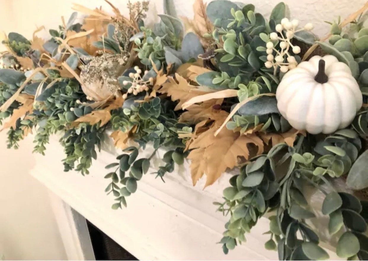 Fall Garland, Fall garland for mantel, Fall decor, Table centerpiece, Garland decor, Thanksgiving table Garland, belongs to hmdecorstore,