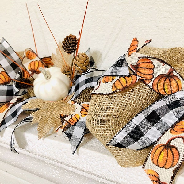 guirnalda de otoño, guirnalda de otoño, guirnalda de mesa, decoración de otoño, guirnalda, guirnalda de acción de gracias, centro de mesa, ( guirnalda de 2 pies )