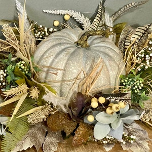 Fall Table Centerpiece, Pumpkin centerpiece, Fall decoration, Thanksgiving centerpiece, Large pumpkin decoration.Table decoration.AntiqueW