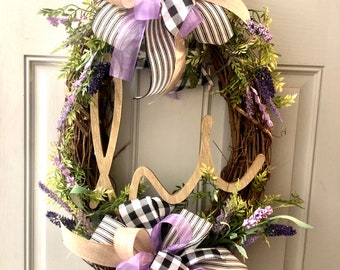 oval wreath, door wreath, wreaths, flower wreath, wreaths for front door, 24 inch oval wreath