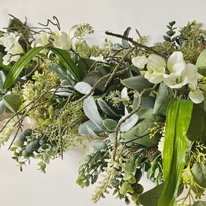 Spring and Summer Garland, Greenery garland, Garland decor, Garland for mantel, Table centerpiece, Year-round Garland.