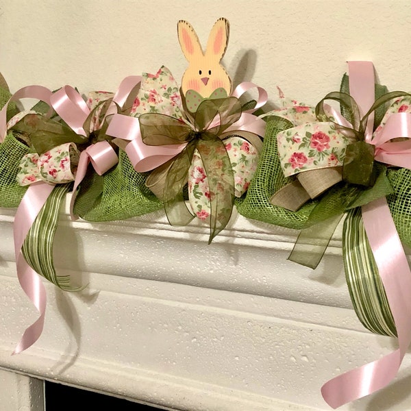 Easter garland, Easter decor, Spring garland, Easter table centerpiece, Easter decoration, swag, garland,