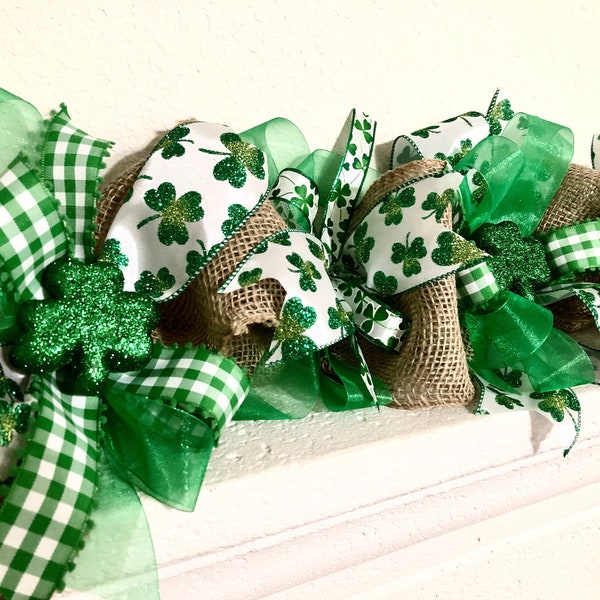 St.Patrick's Day garland, St.Patrick's Day decor, St.Patrick's Day decorations, table centerpiece, swag,