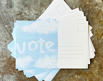 Hello Voter: Cloud vote postcards (4x6)