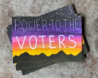 Hello Voter: Mountain vote postcards (4x6)