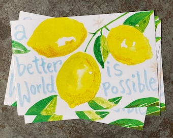 Hello Voter: Lemon postcards (4x6)