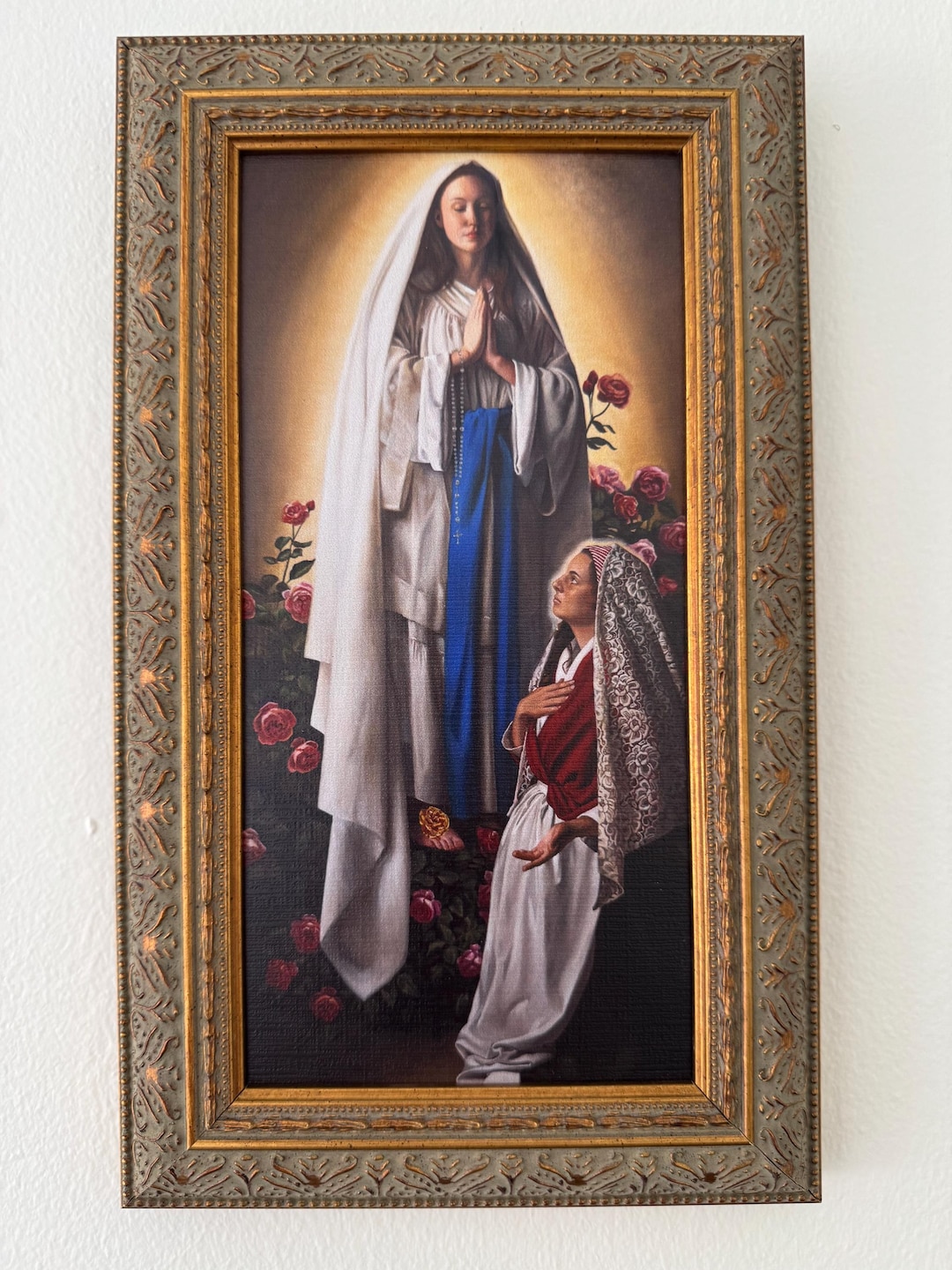 Our Lady of Lourdes and St. Bernadette - Etsy