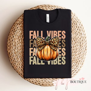 Fall Vibes Shirt, Pumkin Fall Shirt For her, Womens Cute Shirt, Seasonal Shirts