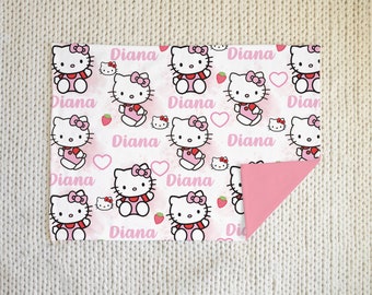 Kitty Blanket, Baby blanket, baby name blanket, soft baby name blanket, personalized baby blanket, baby shower gift, custom blanket
